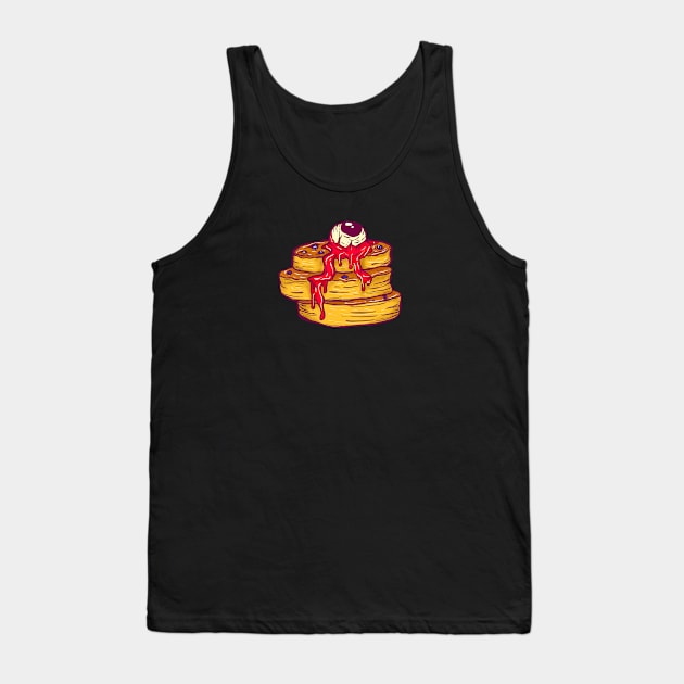 Spooky Pancake Halloween Theme Tank Top by yogisnanda